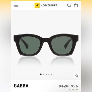 Von Zipper Gabba style Medium Width Black Sunglasses- Unisex-New